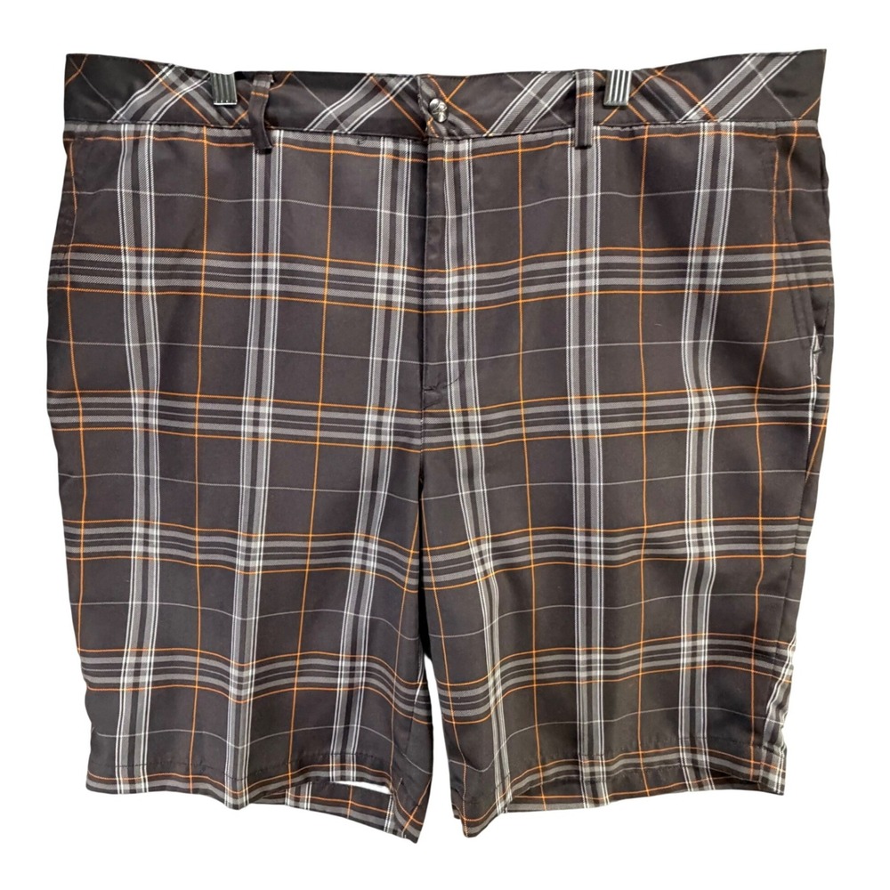 Zero Restriction Tour Series Golf Shorts Mens 40 Brown Plaid Preppy Country Club